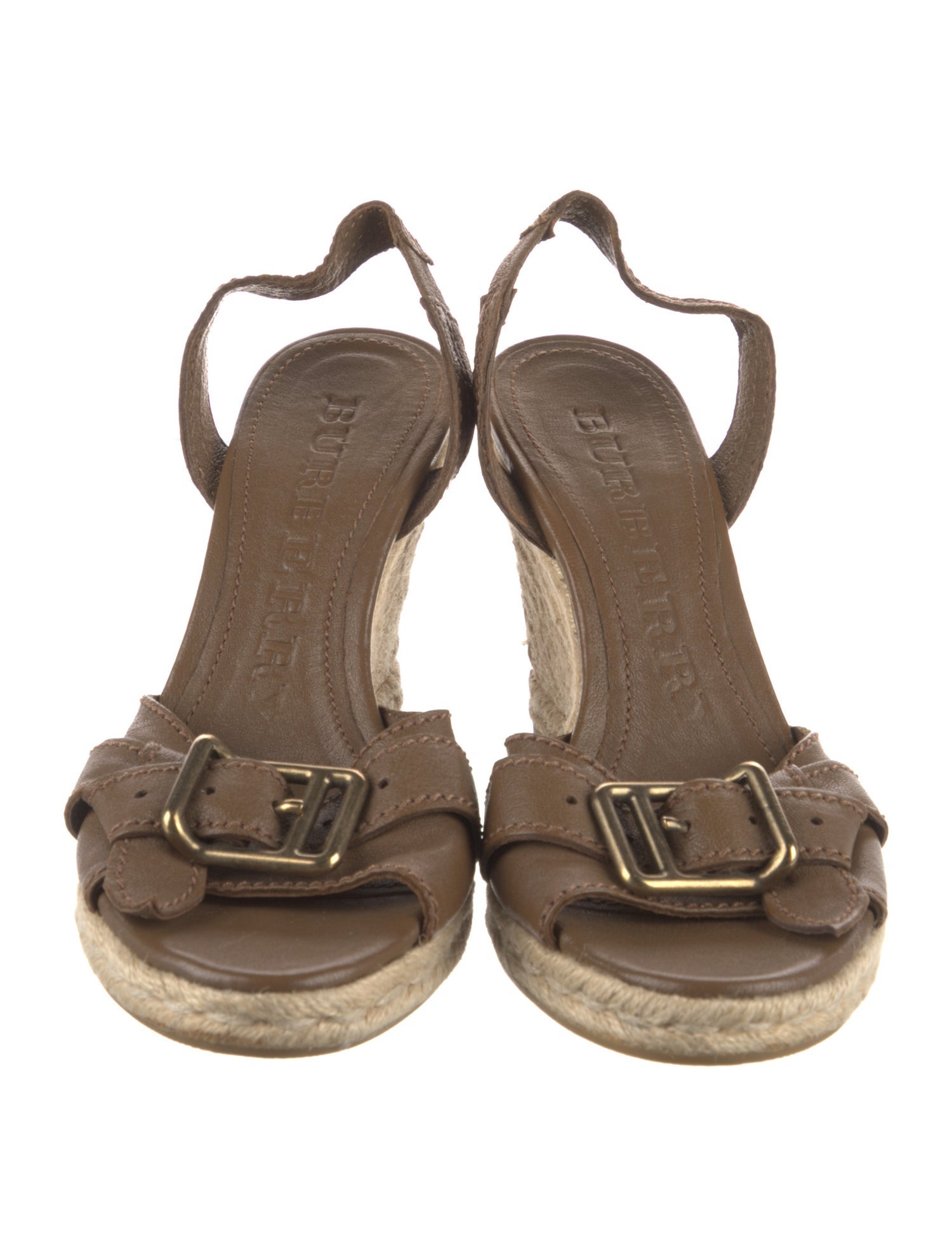 Burberry House Check Pattern Leather Espadrilles